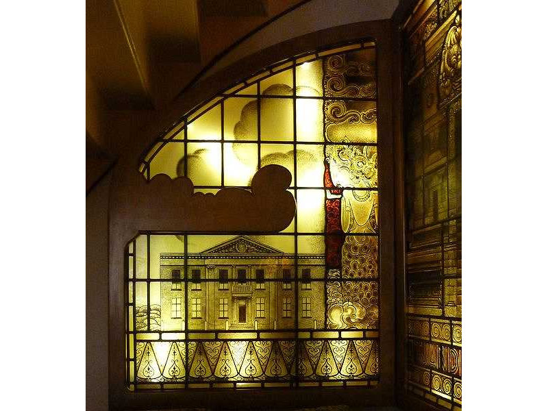 glass window-kma-left-building-wayang figure-gunungan scroll